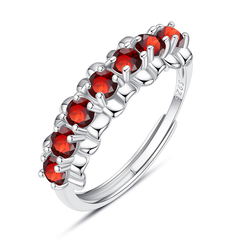 Natural Crystal Gemstone Ring - 5 Gemstone Options