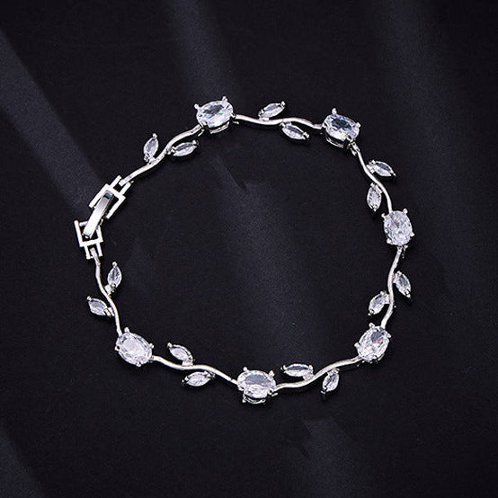 Multi-Color Oval Zircon Bracelet