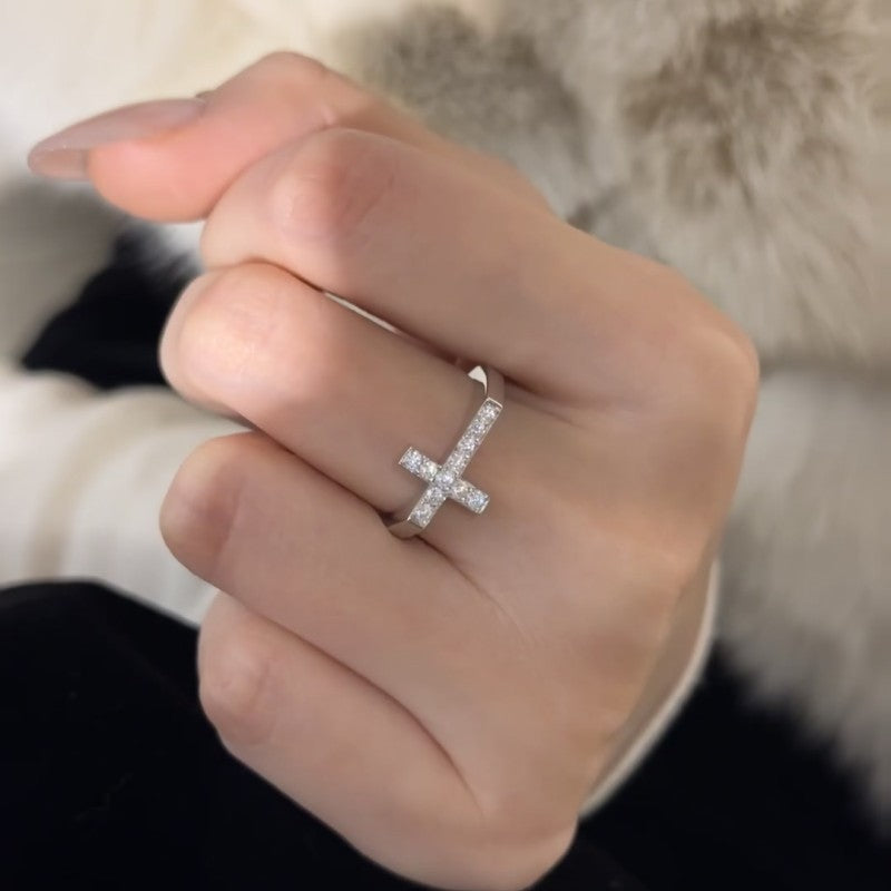 French Light Luxury Cross Ring