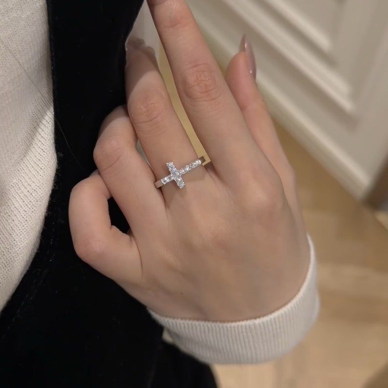 French Light Luxury Cross Ring