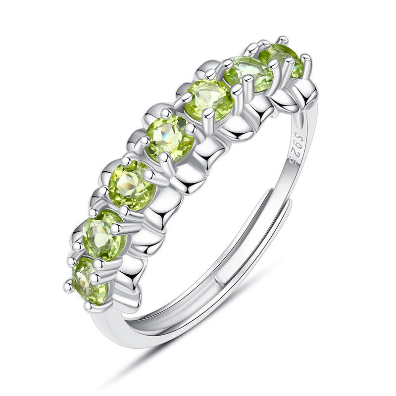 Natural Crystal Gemstone Ring - 5 Gemstone Options