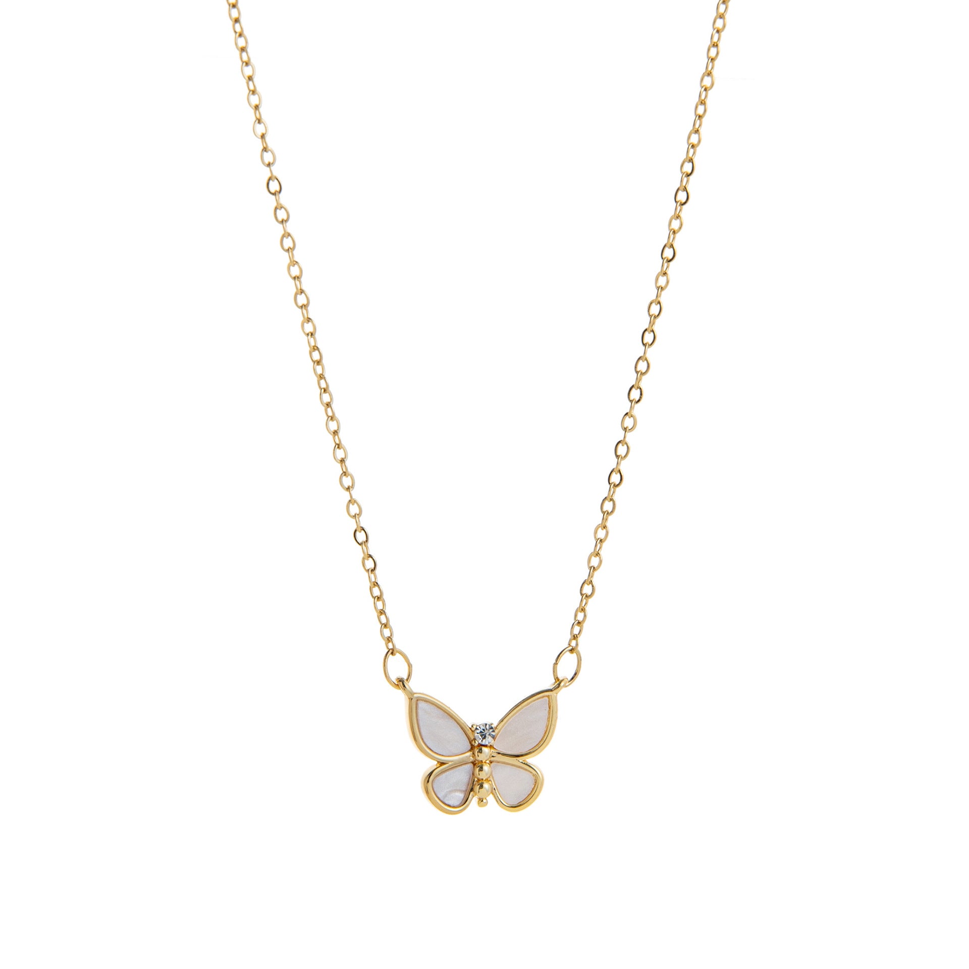 Renewed Hope Pearl Butterfly Necklace