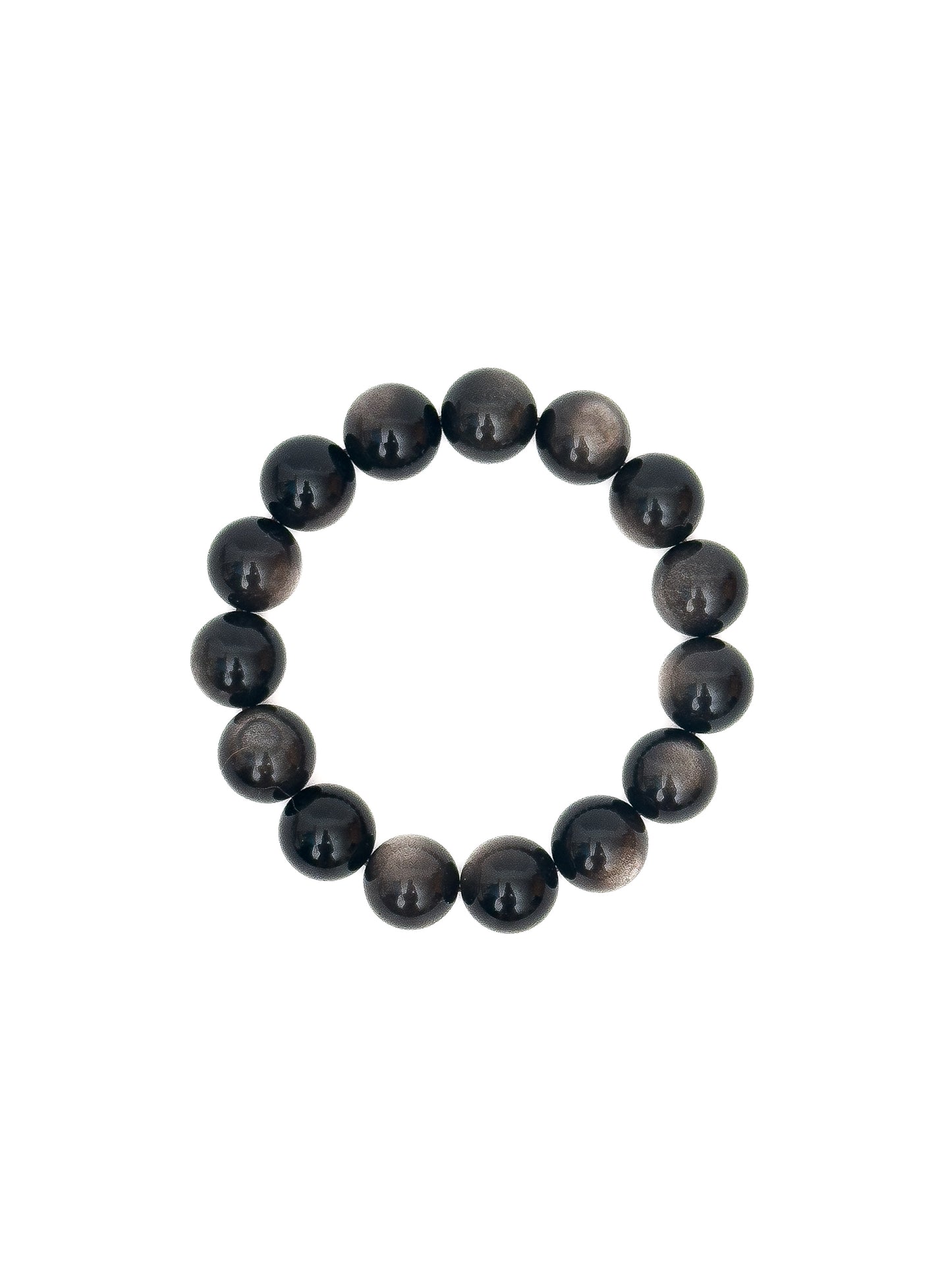 Silver Sheen Obsidian Bracelet – Protection & Inner Strength|Moondora