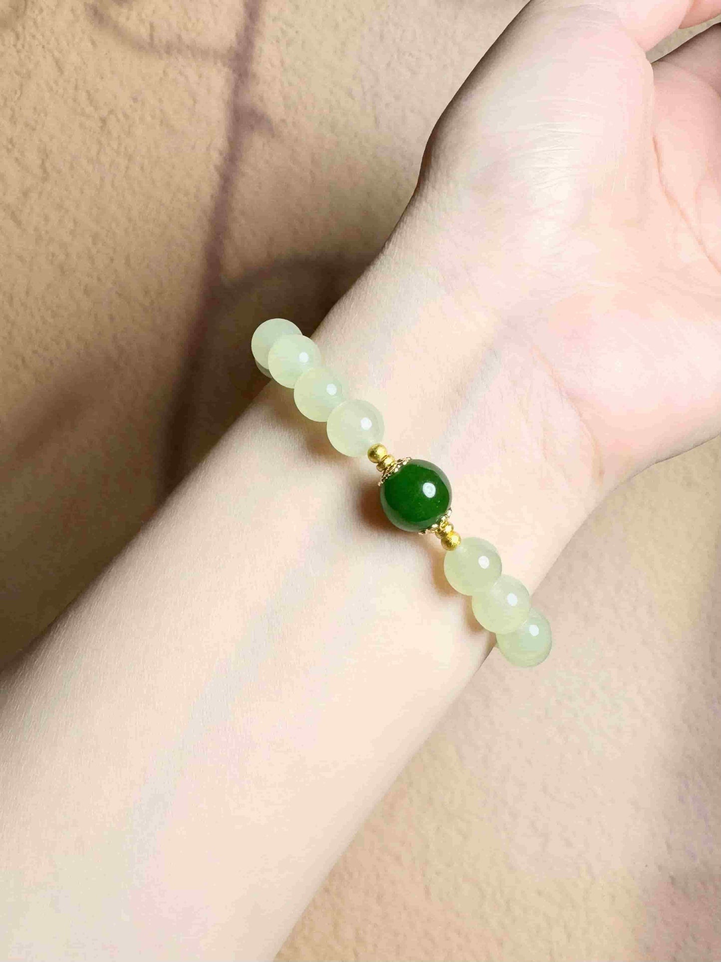Hetian Jade and Jasper Handmade Bracelet – Protection & Prosperity | Moondora