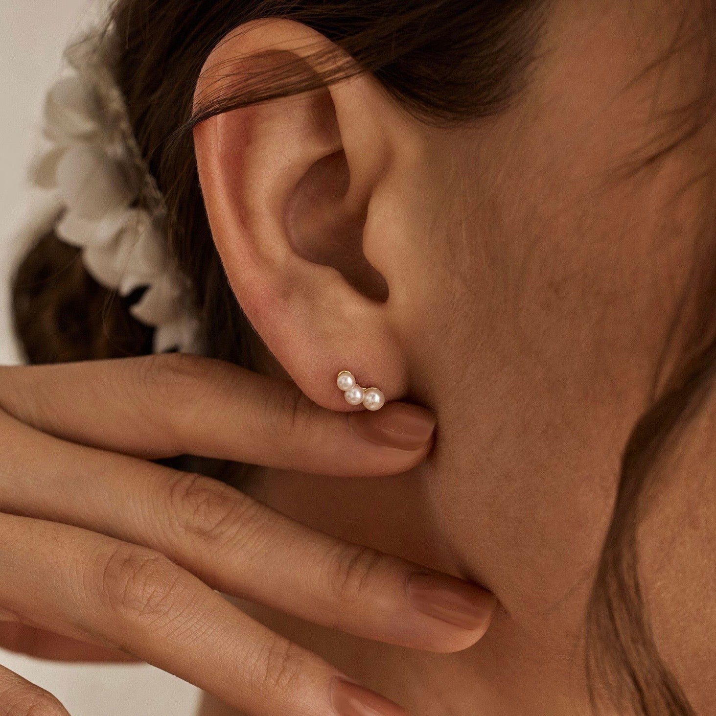 Tiny Freshwater Pearl Stud Earrings