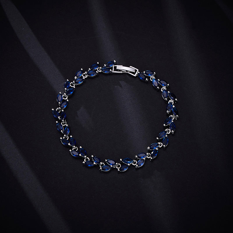 Multi-Color Oval Zircon Bracelet