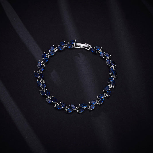 Multi-Color Oval Zircon Bracelet