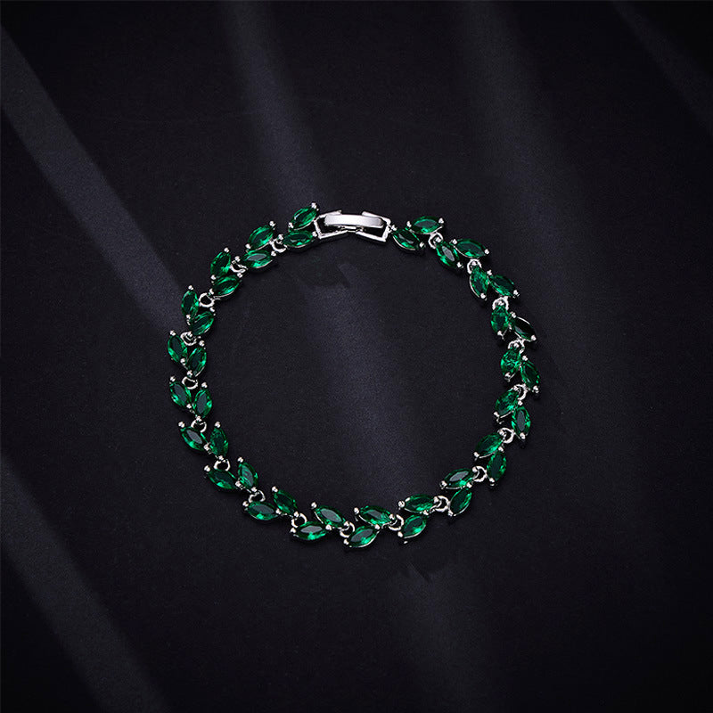 Multi-Color Oval Zircon Bracelet