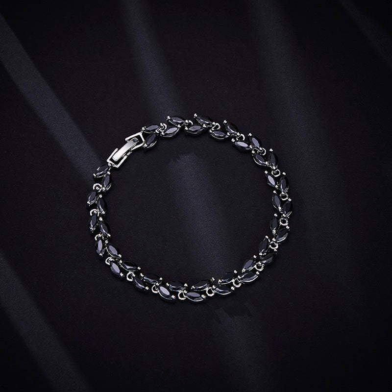 Multi-Color Oval Zircon Bracelet