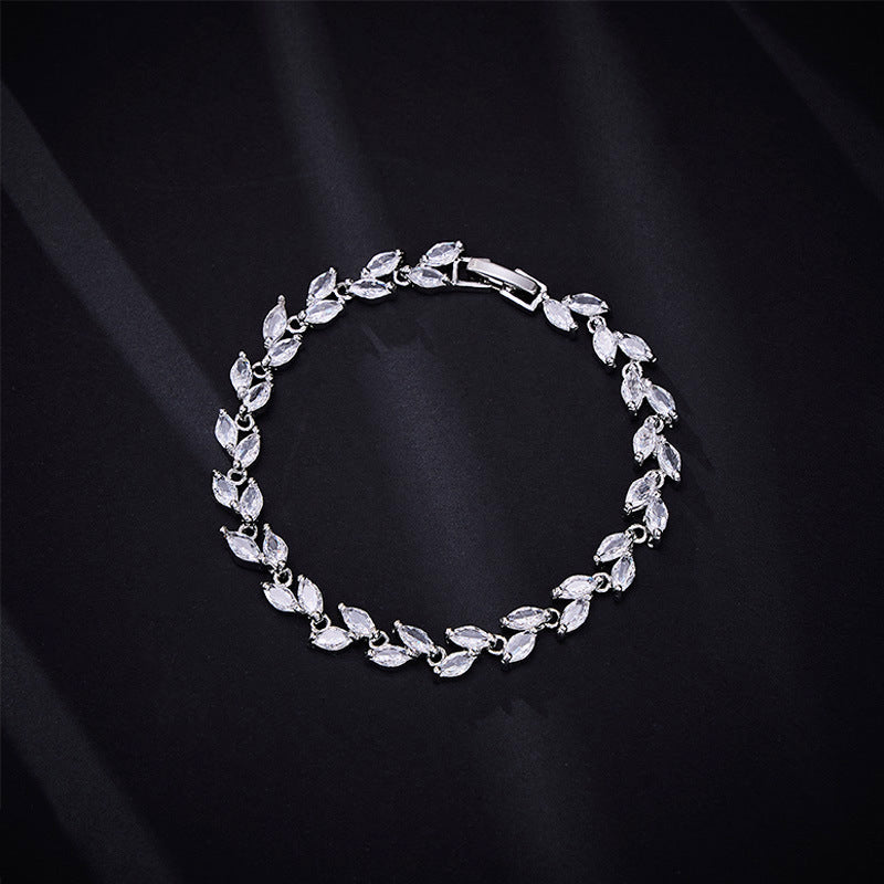Multi-Color Oval Zircon Bracelet