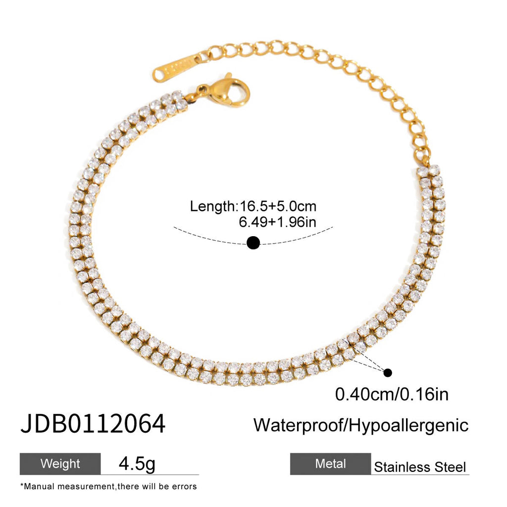 Sleek Stainless Steel Layered Bracelet Collection