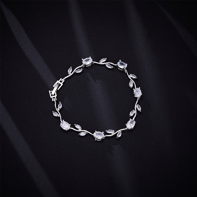 Multi-Color Oval Zircon Bracelet
