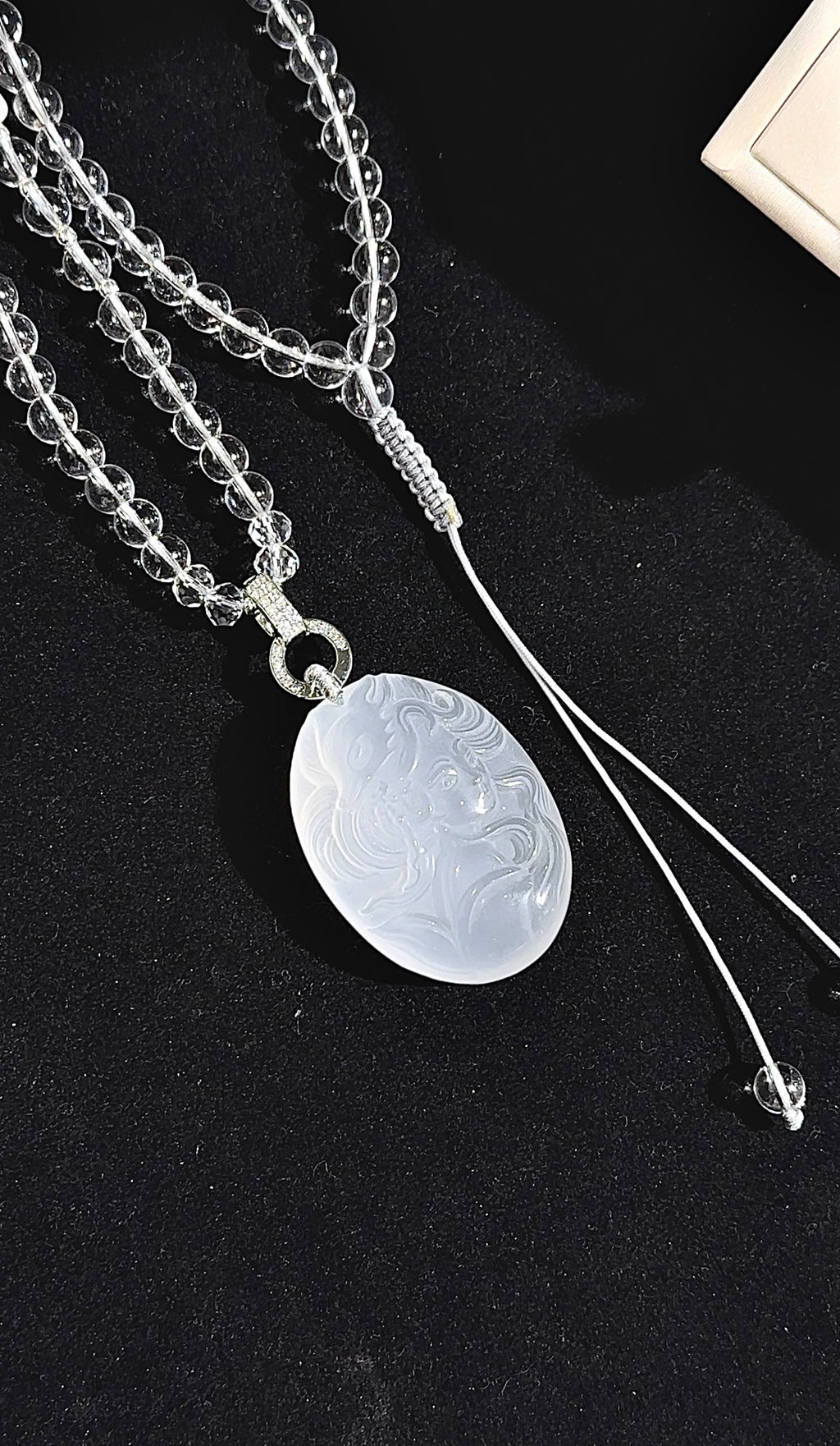Milky Quartz & Clear Quartz Handmade Necklace – Clarity, Balance & Healing