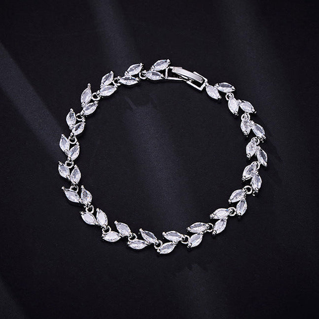 Multi-Color Oval Zircon Bracelet - Sliver Shine