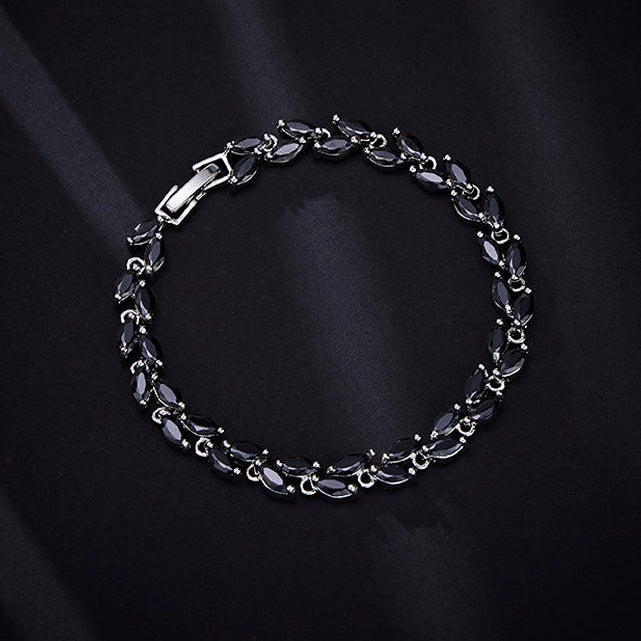 Multi-Color Oval Zircon Bracelet - Sliver Shine