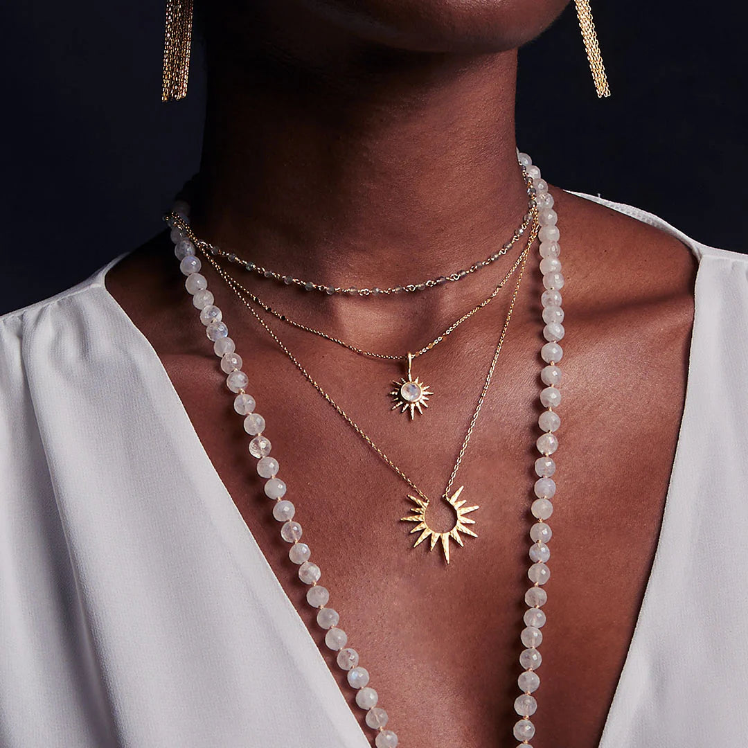 Gold Celestial Starburst Necklace