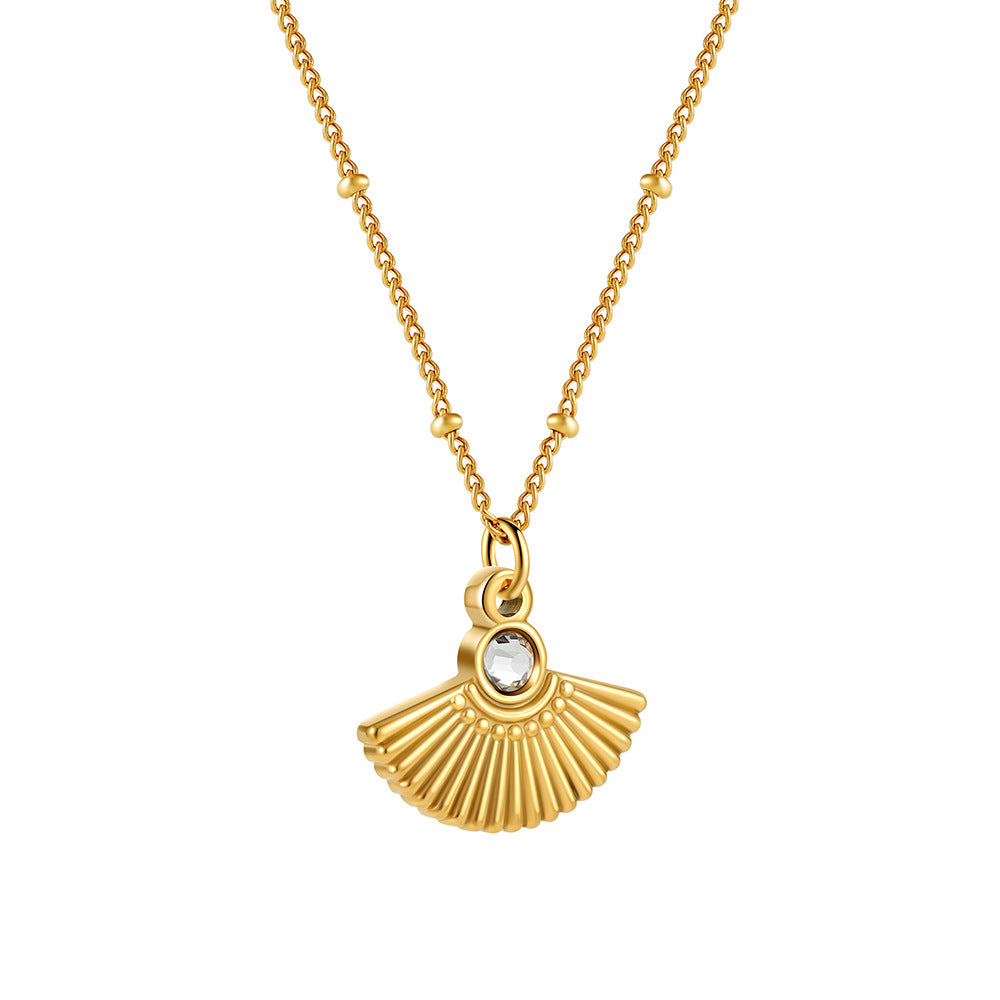 Fan Pendant Necklace