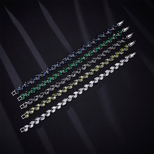 Multi-Color Oval Zircon Bracelet