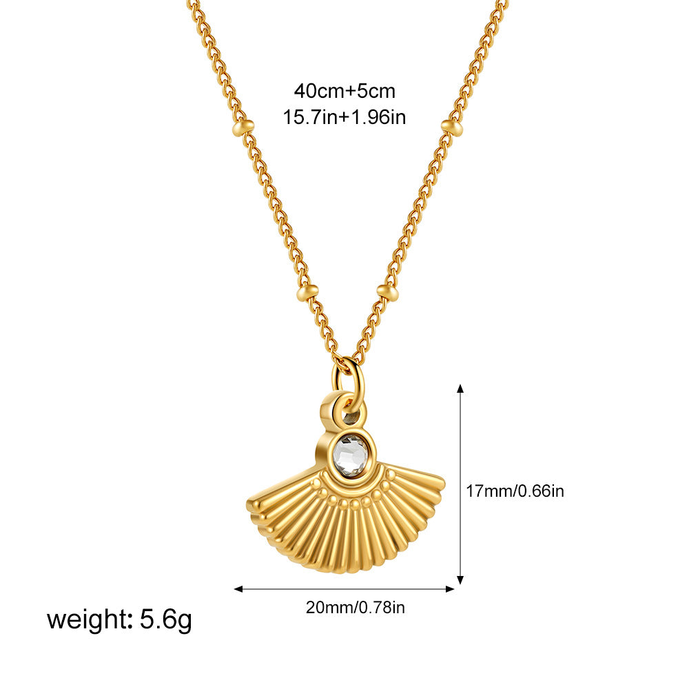 Fan Pendant Necklace