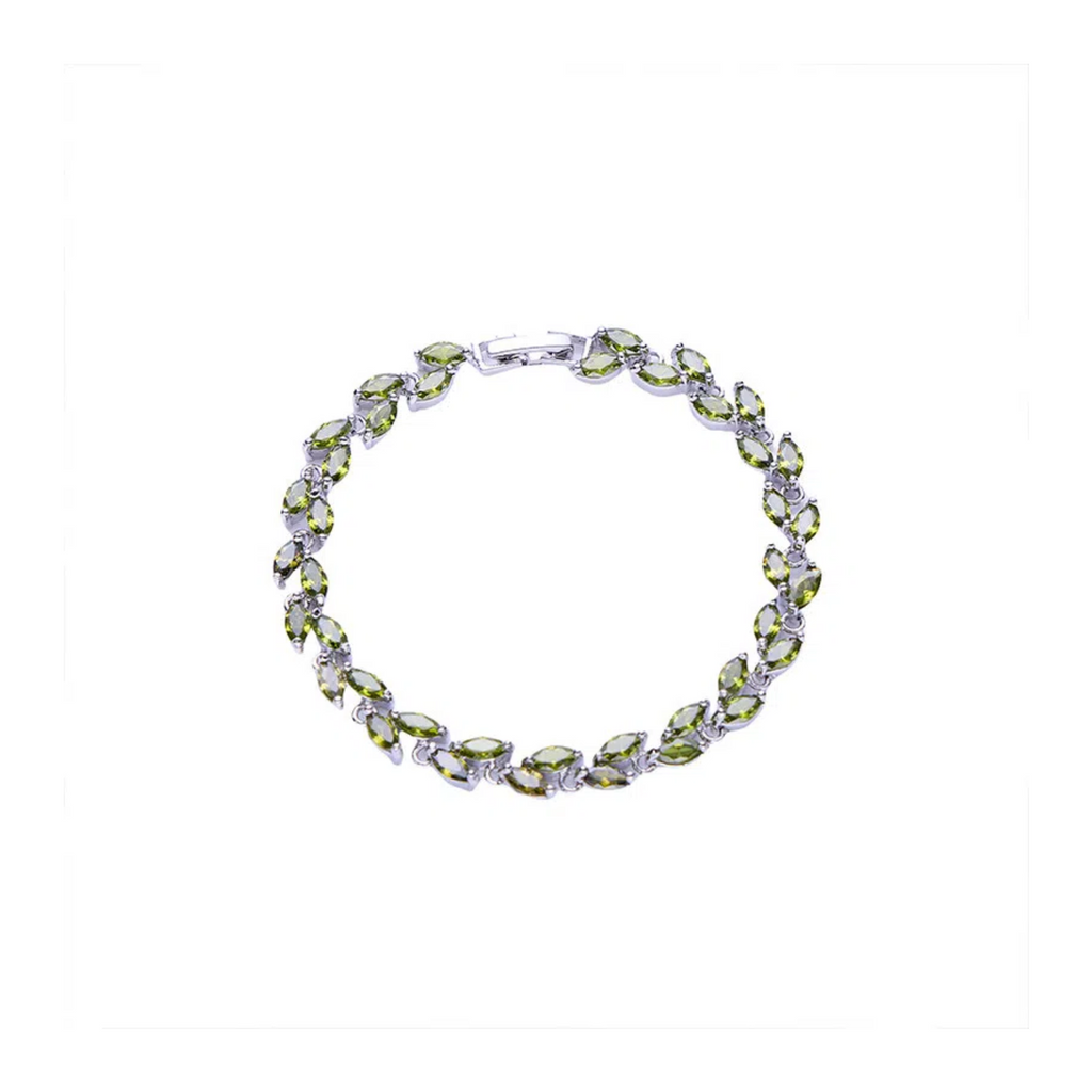 Multi-Color Oval Zircon Bracelet