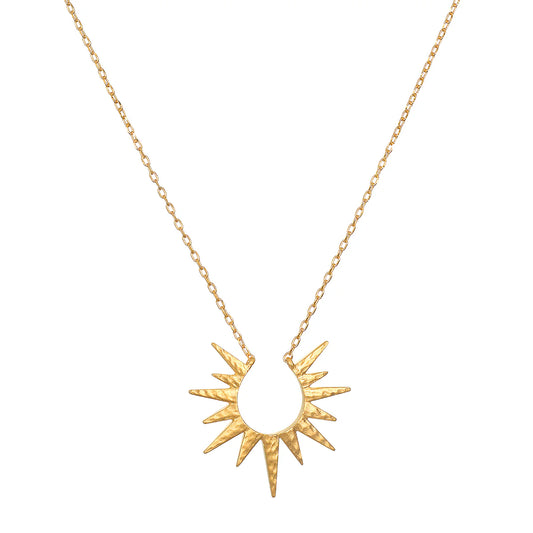 Gold Celestial Starburst Necklace