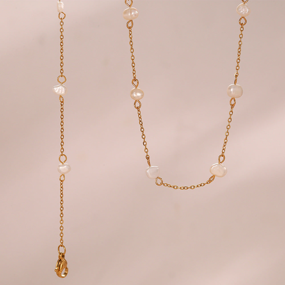 Gold Freshwater Pearl Bracelet