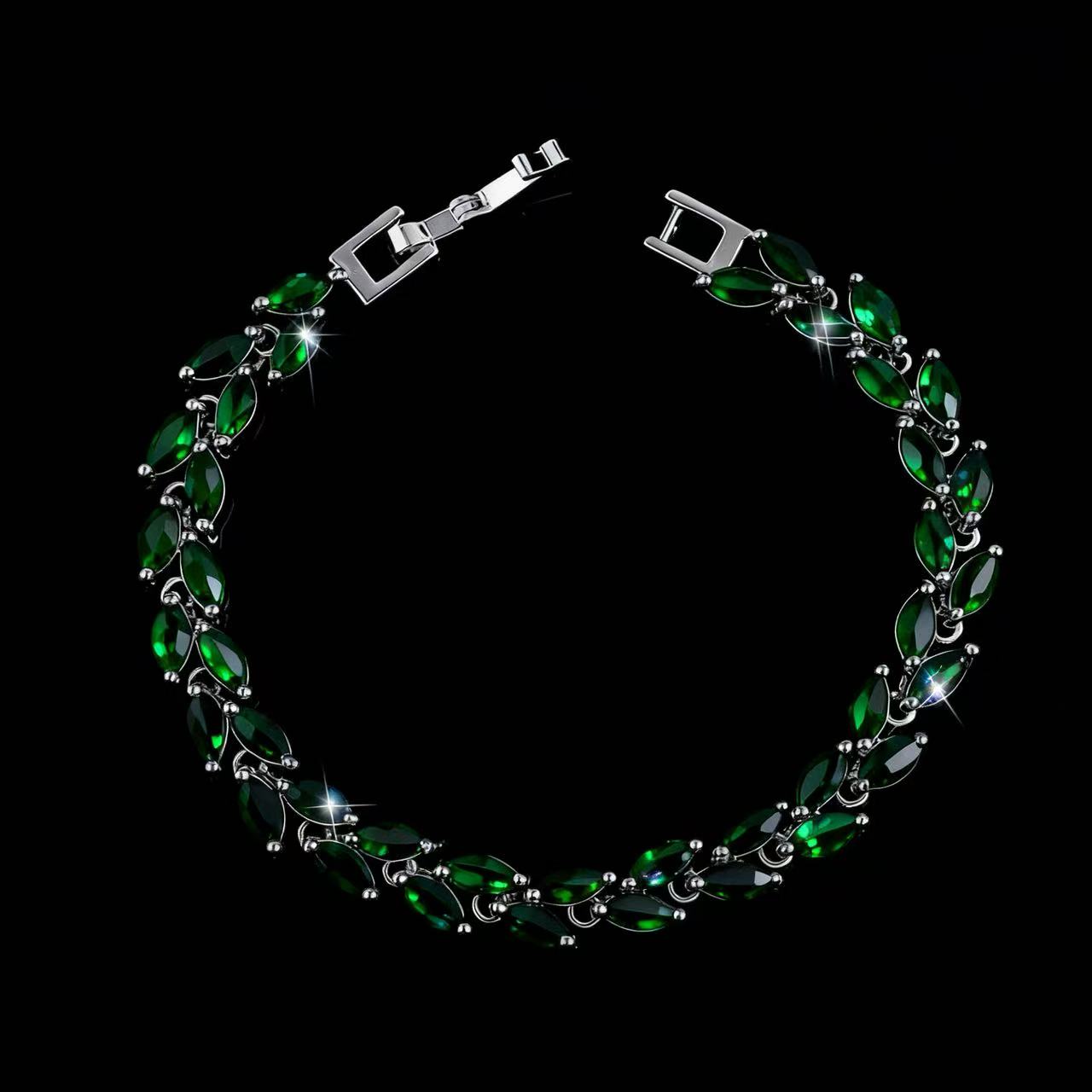 Multi-Color Oval Zircon Bracelet