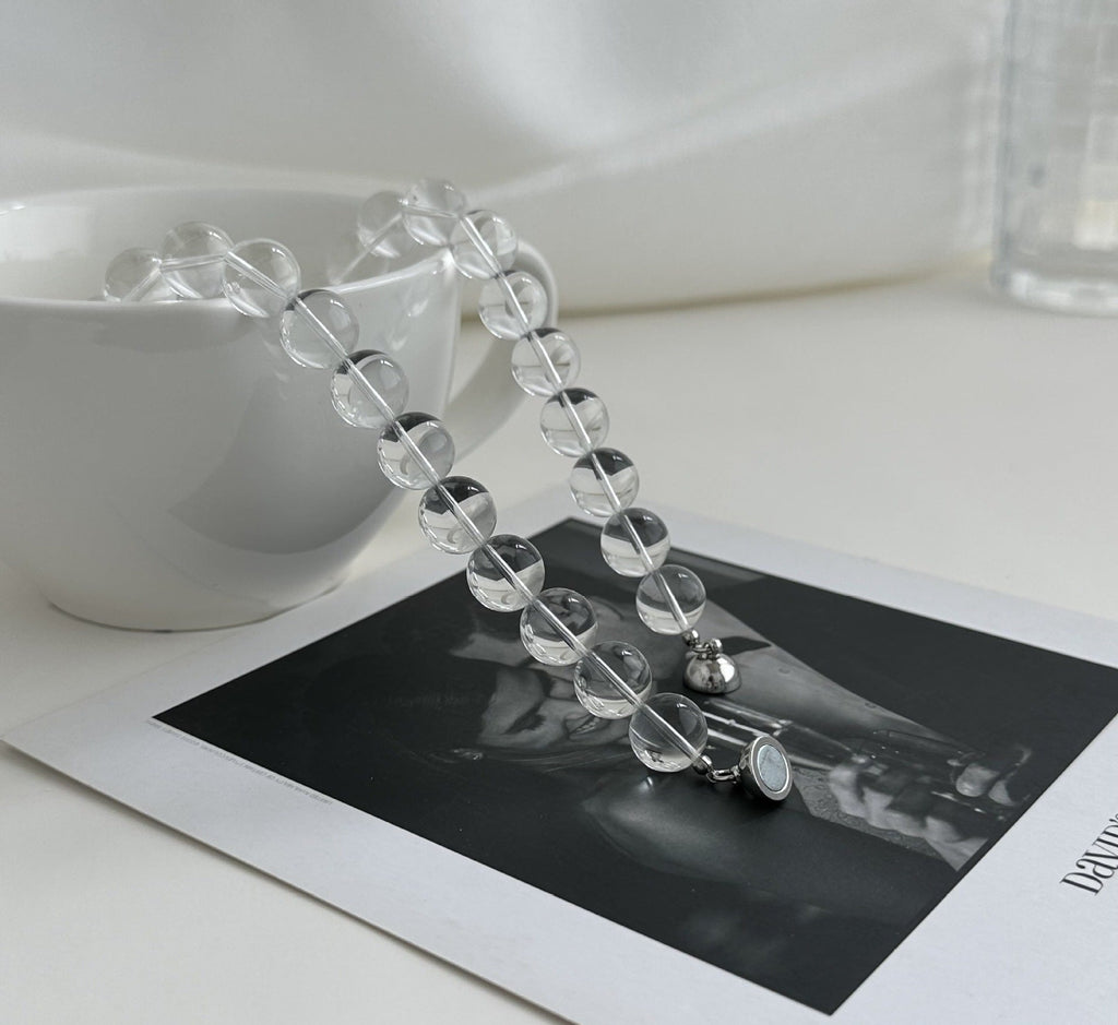 Clear Quartz Beaded Necklace – Energy Amplification & Clarity｜Moondora