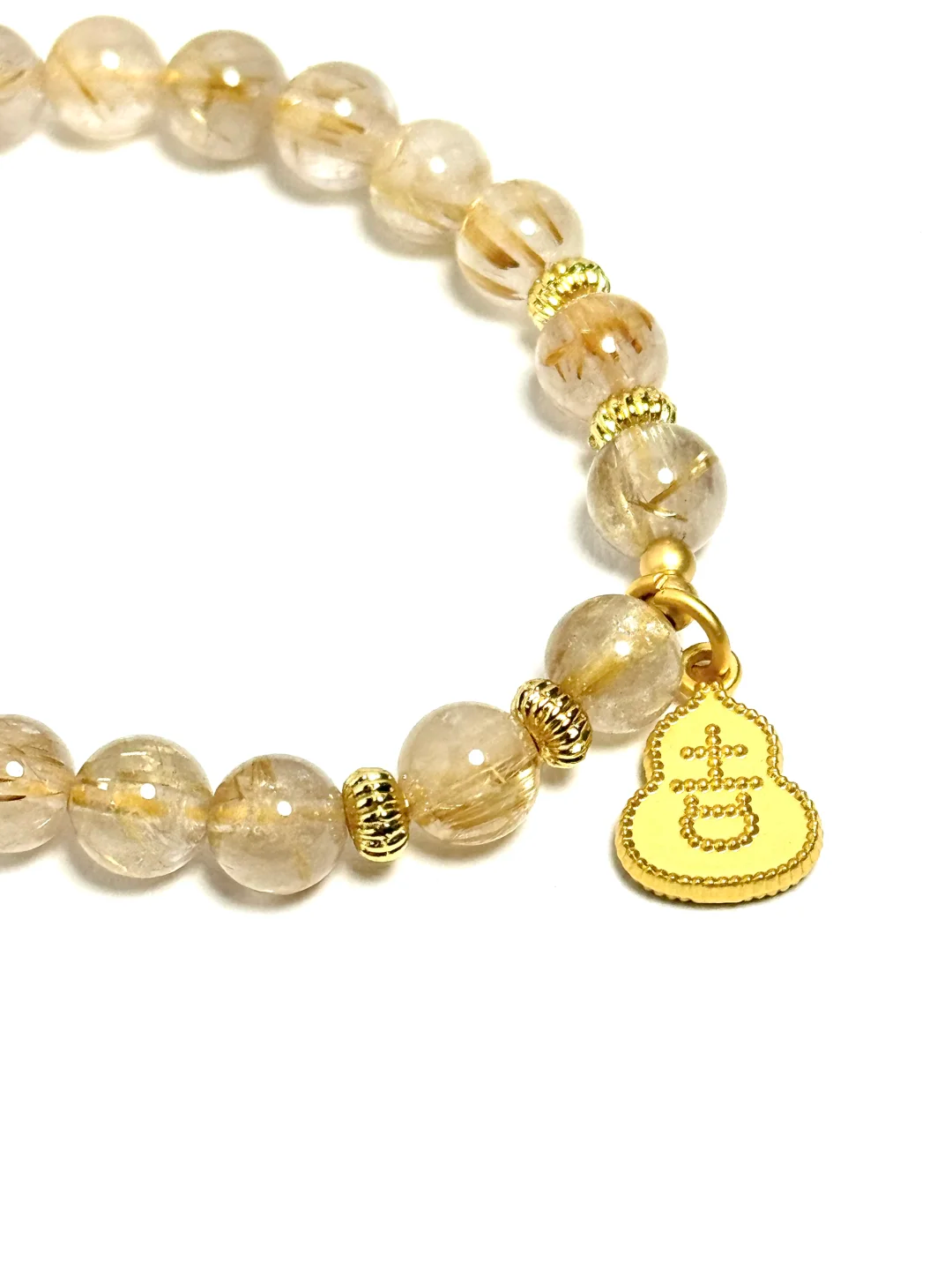 Golden Rutilated Quartz Bracelet - Attrack Wealth & Luck｜Handmade Jewelry