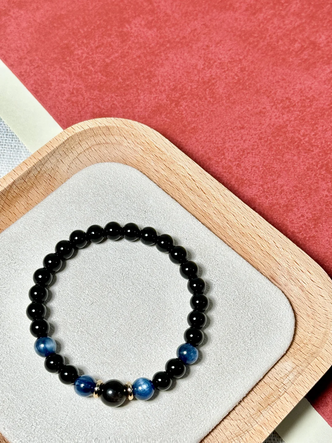 Obsidian With Kyanite Bracelet - Peace & Protection｜Moondora