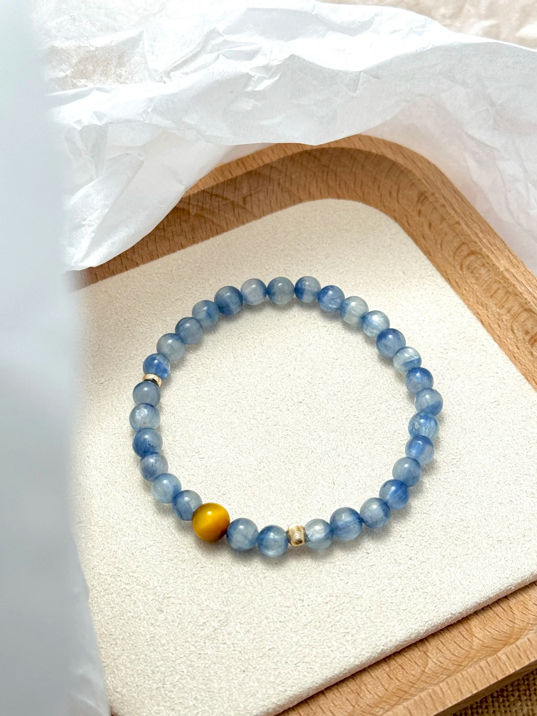 Kyanite and Tigerite Bracelet - Improve Career, Wealth & Peace｜Moondora