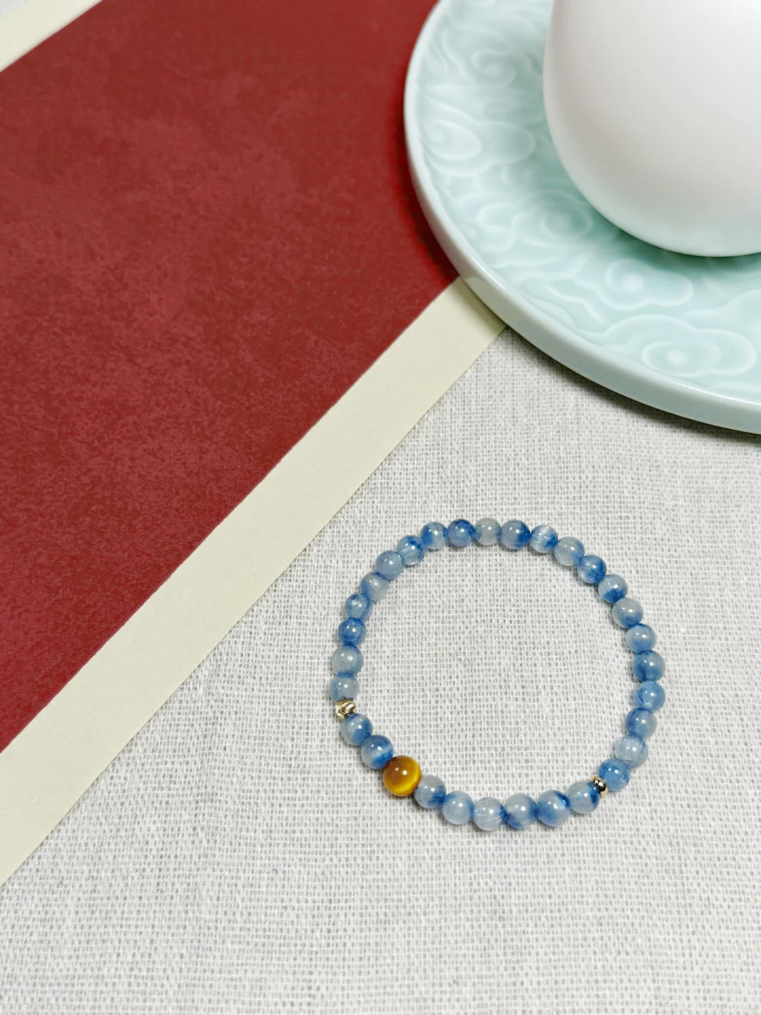 Kyanite and Tigerite Bracelet - Improve Career, Wealth & Peace｜Moondora