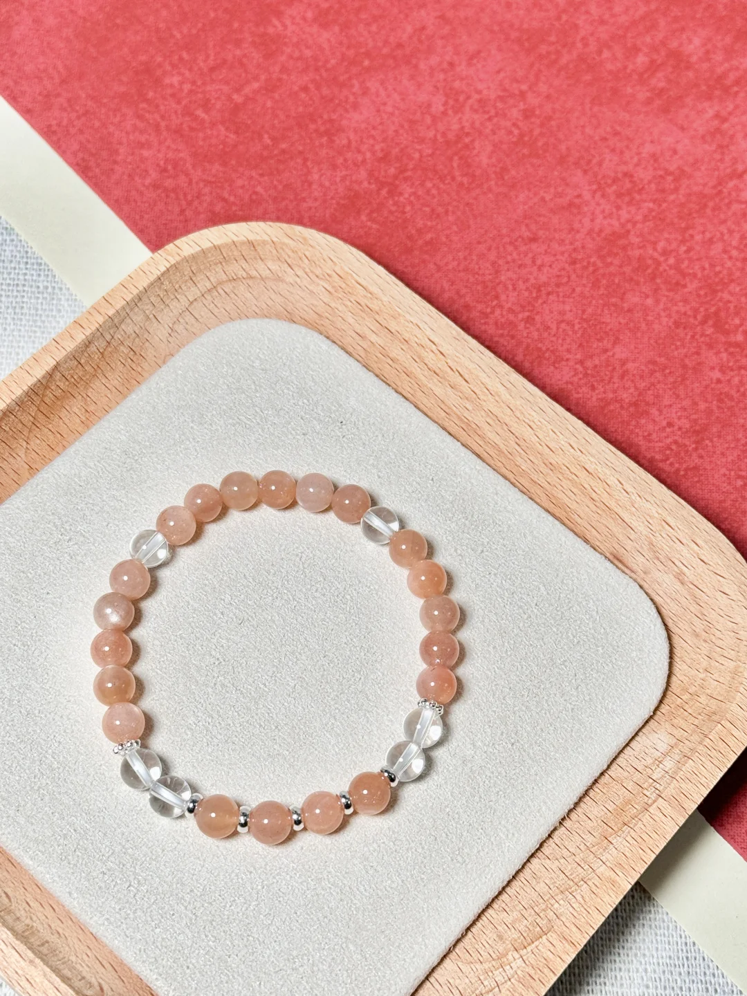 Sunstone and Clear Quartz Bracelet - Attrack Love & Peace｜Moondora