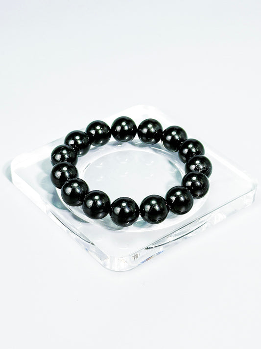 Black Tourmaline Healing Crystal Bracelet – Protection & Grounding | Handmade