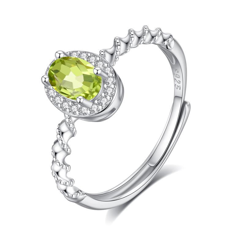 Natural Crystal Gemstone Ring - 5 Gemstone Options