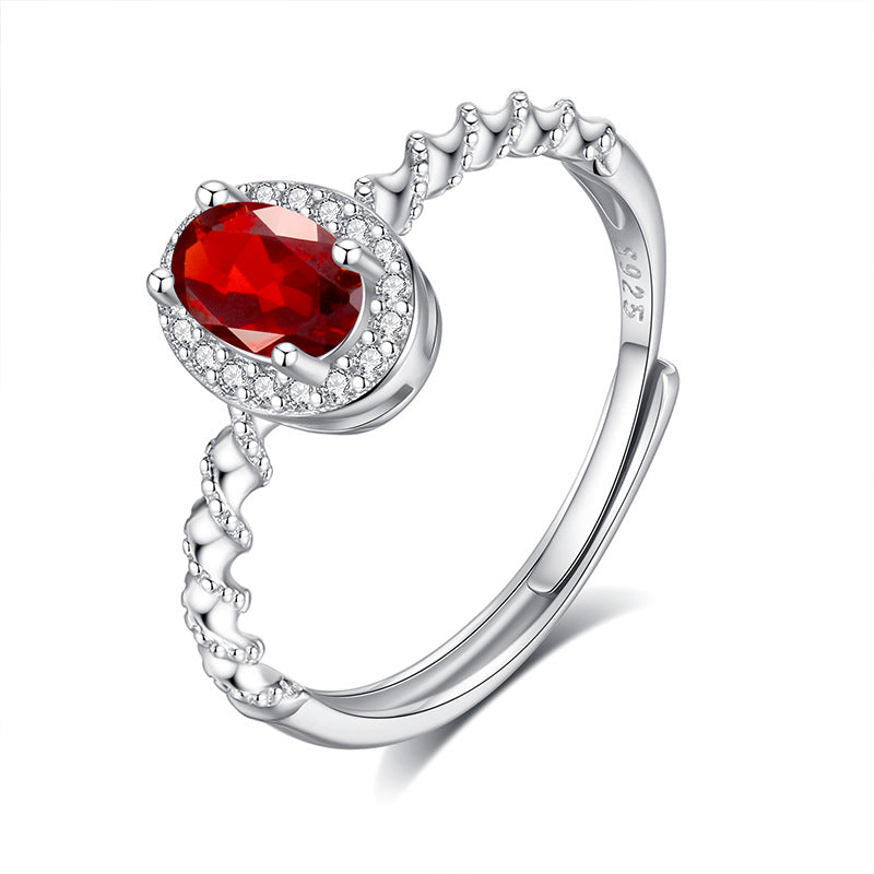 Natural Crystal Gemstone Ring - 5 Gemstone Options