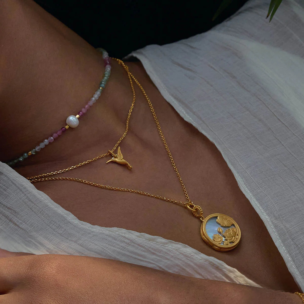 Loving Devotion Hummingbird Necklace