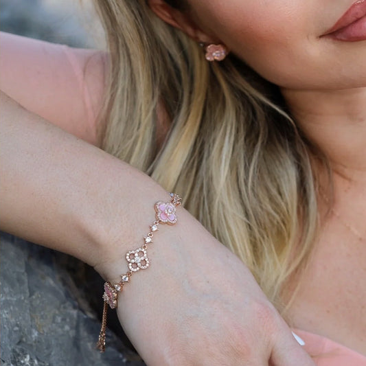 Sakura Cleef Set - Bracelet & Earrings