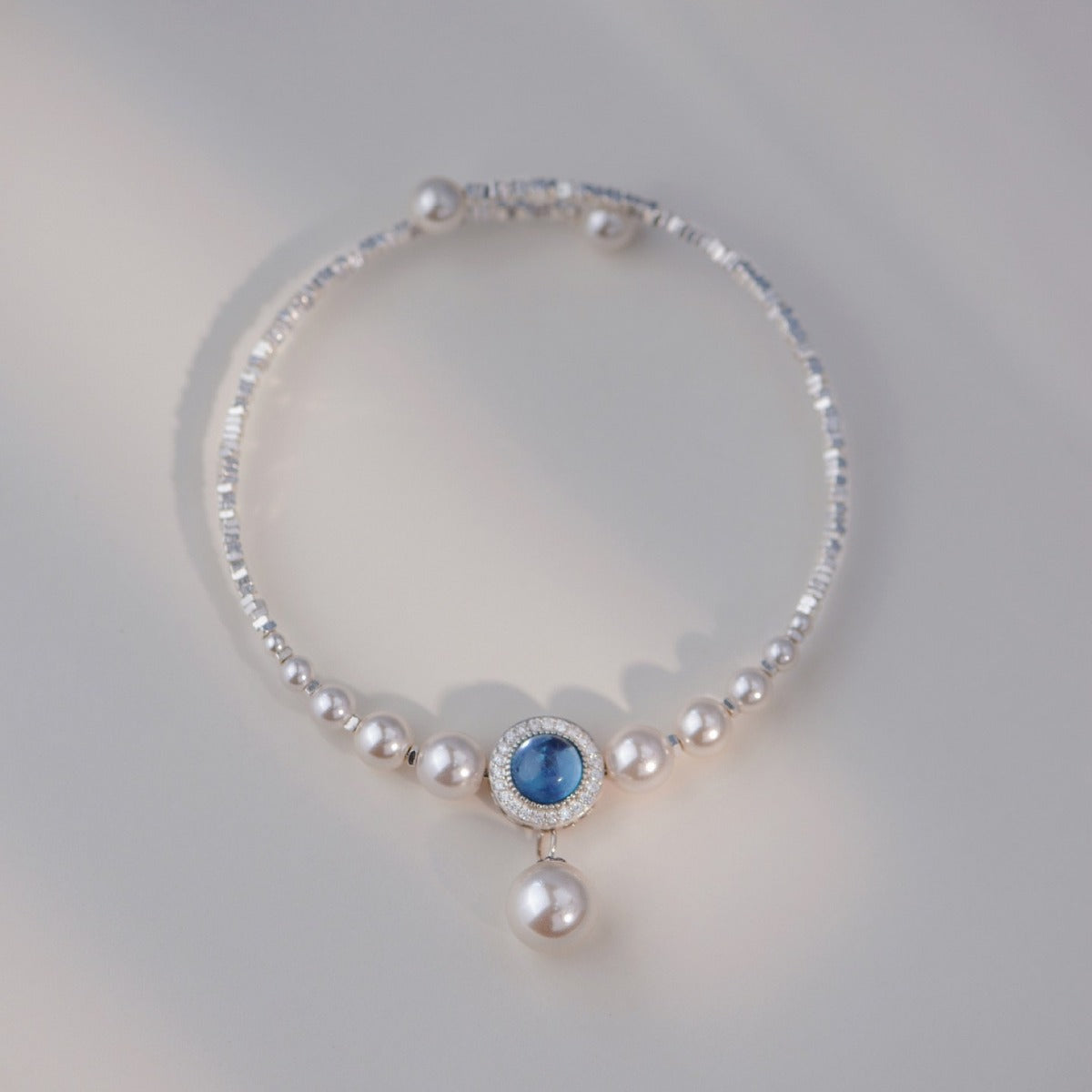 Aquamarine & Pearl Bracelet