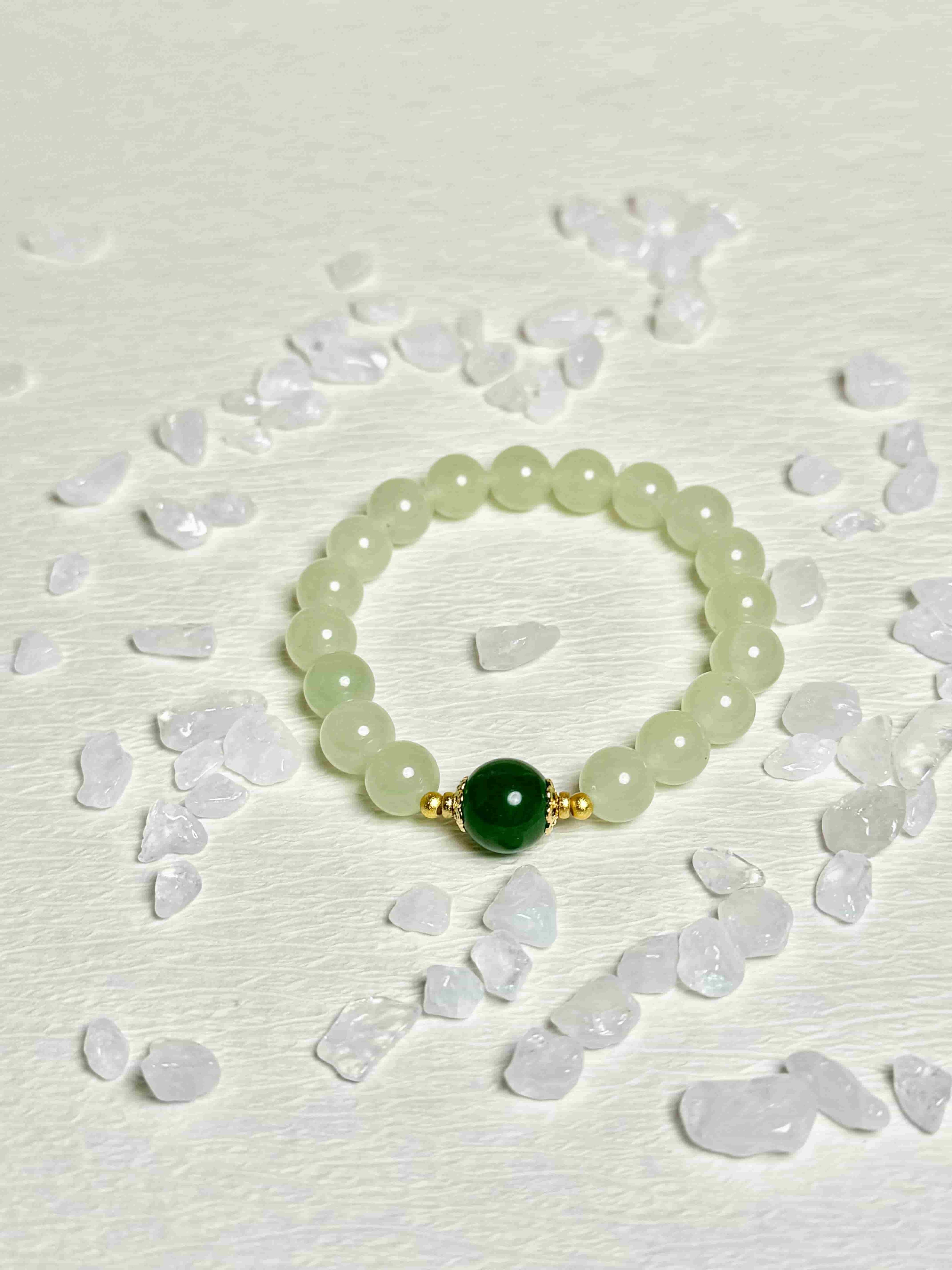 Hetian Jade and Jasper Handmade Bracelet – Protection & Prosperity
