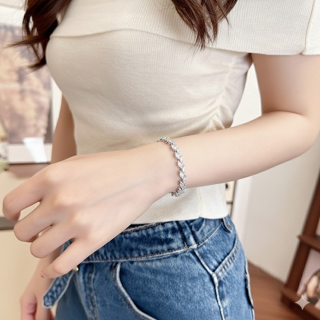 Multi-Color Oval Zircon Bracelet