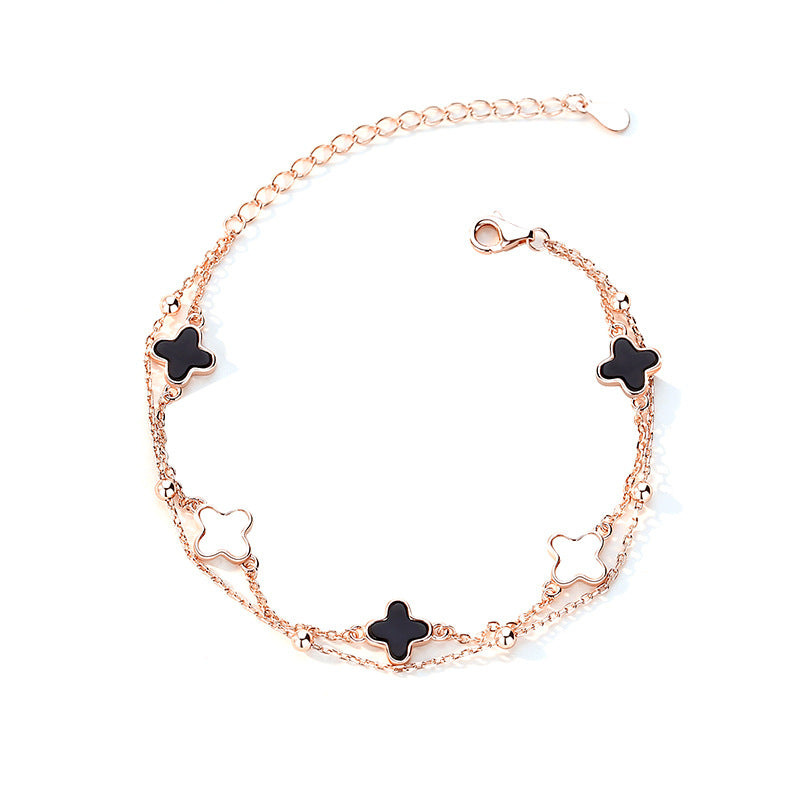 Lucky Clover Stone Bracelet