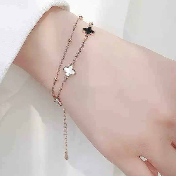 Lucky Clover Stone Bracelet