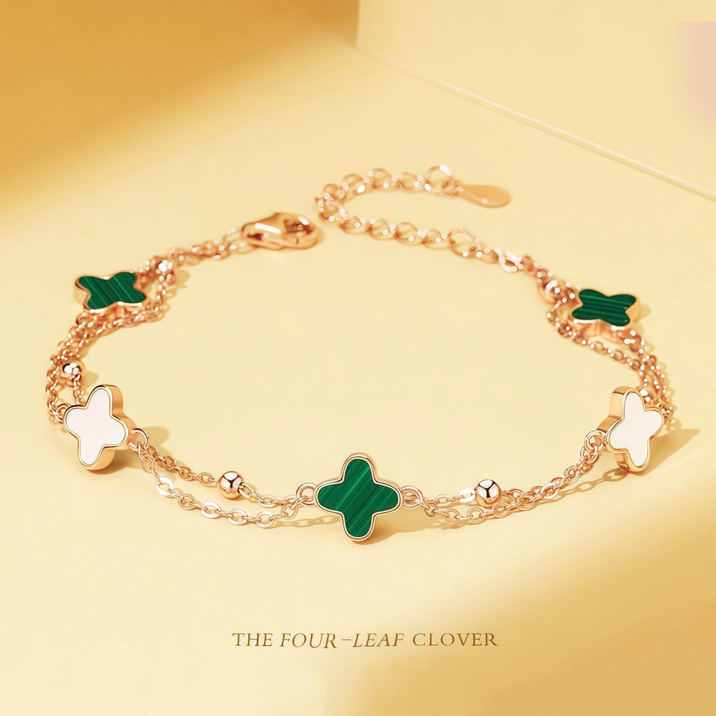Lucky Clover Stone Bracelet