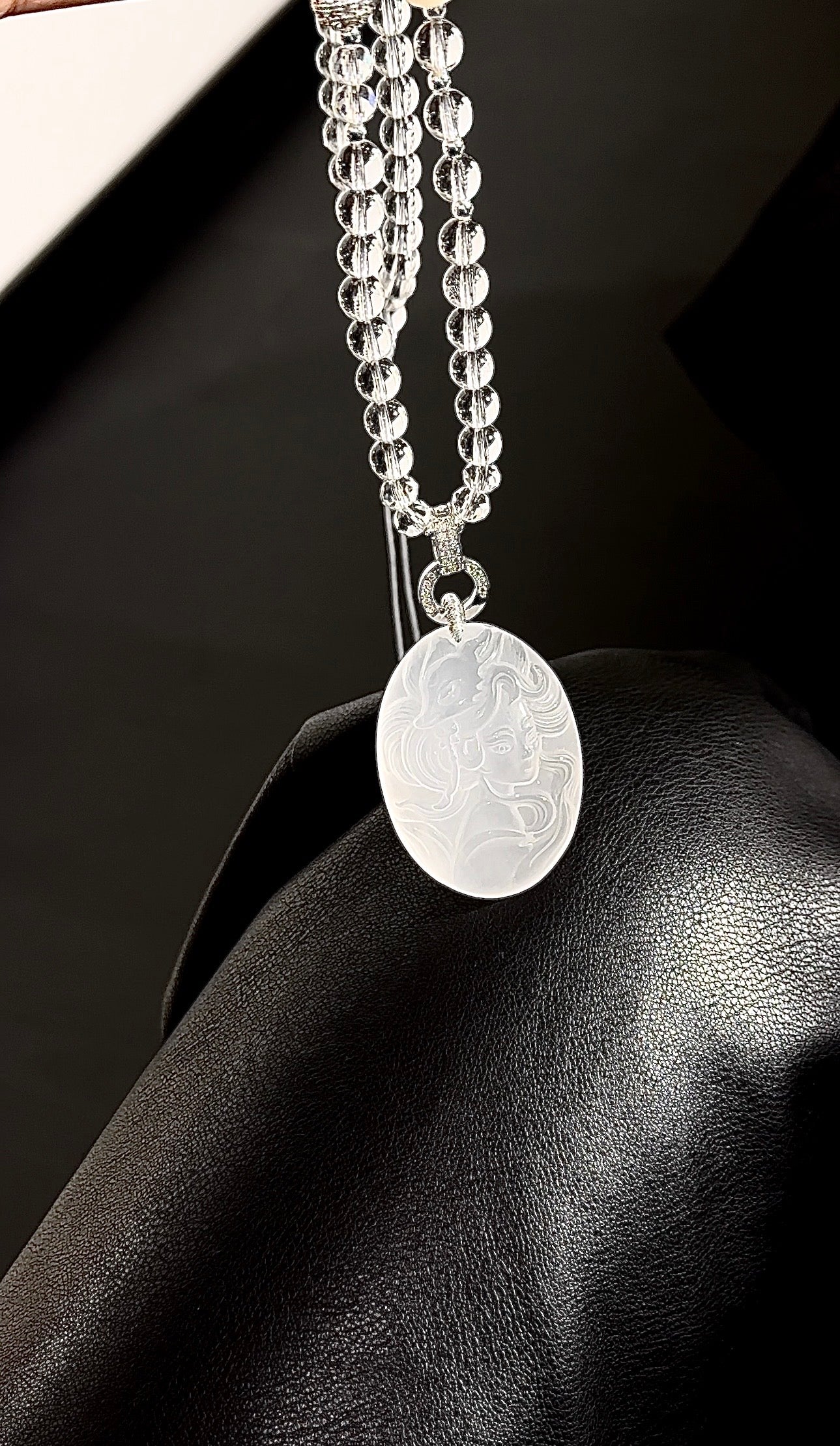 Milky Quartz & Clear Quartz Handmade Necklace – Clarity, Balance & Healing | Moondora