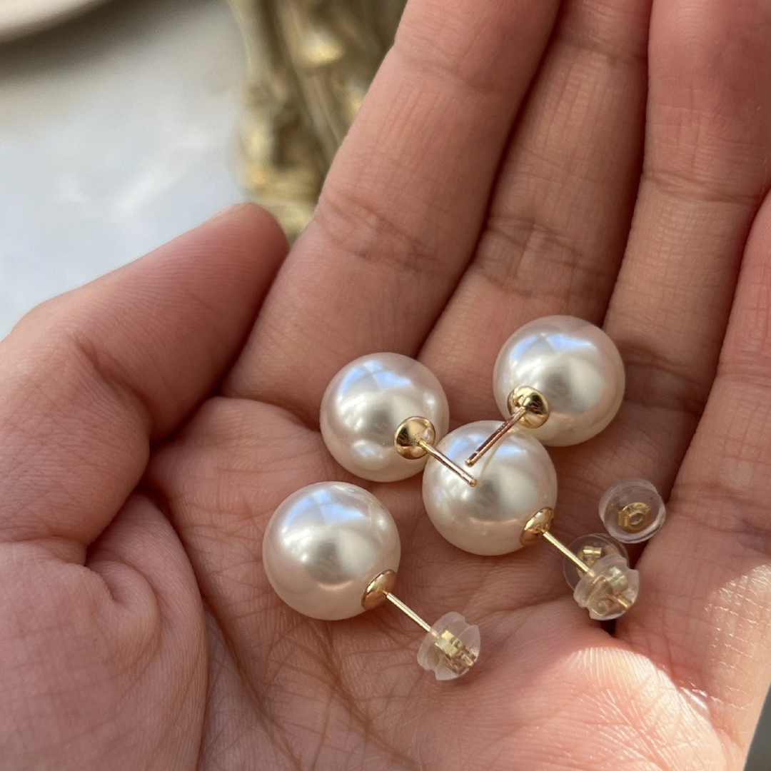 Freshwater Pearl Earrings, 8-14mm, 3A
