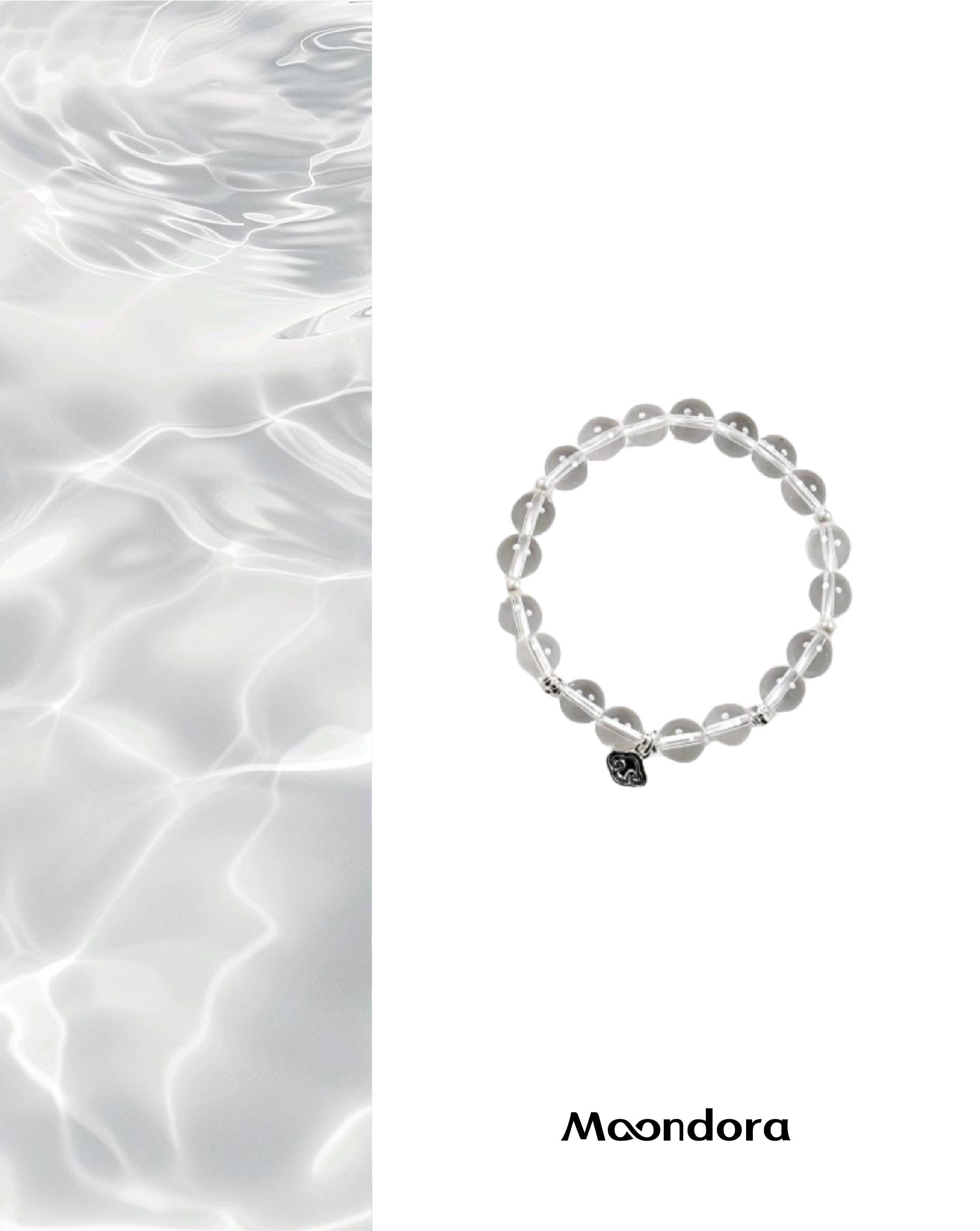 Clear Quartz Bracelet with Auspicious Pendant - Clarity & Positive Energy｜Metal Element