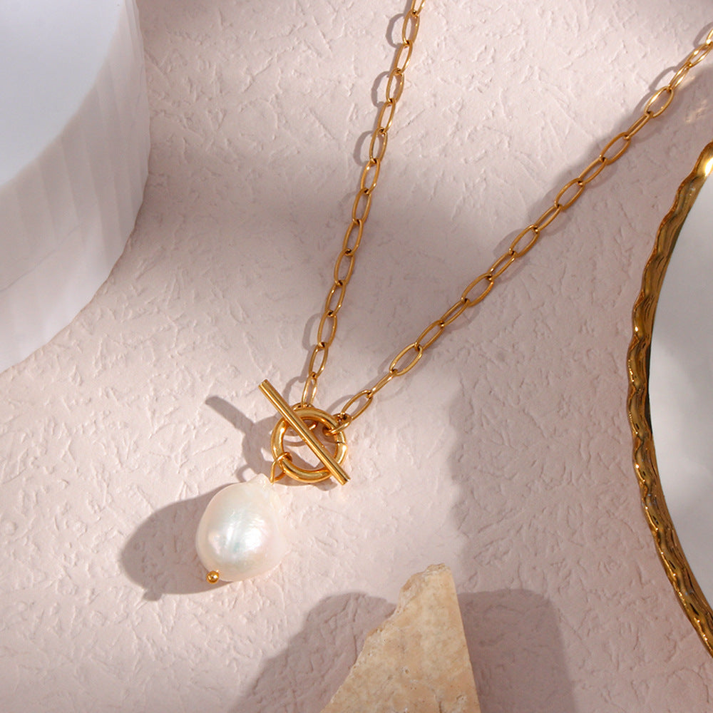 Baroque Freshwater Pearl Chain Necklace