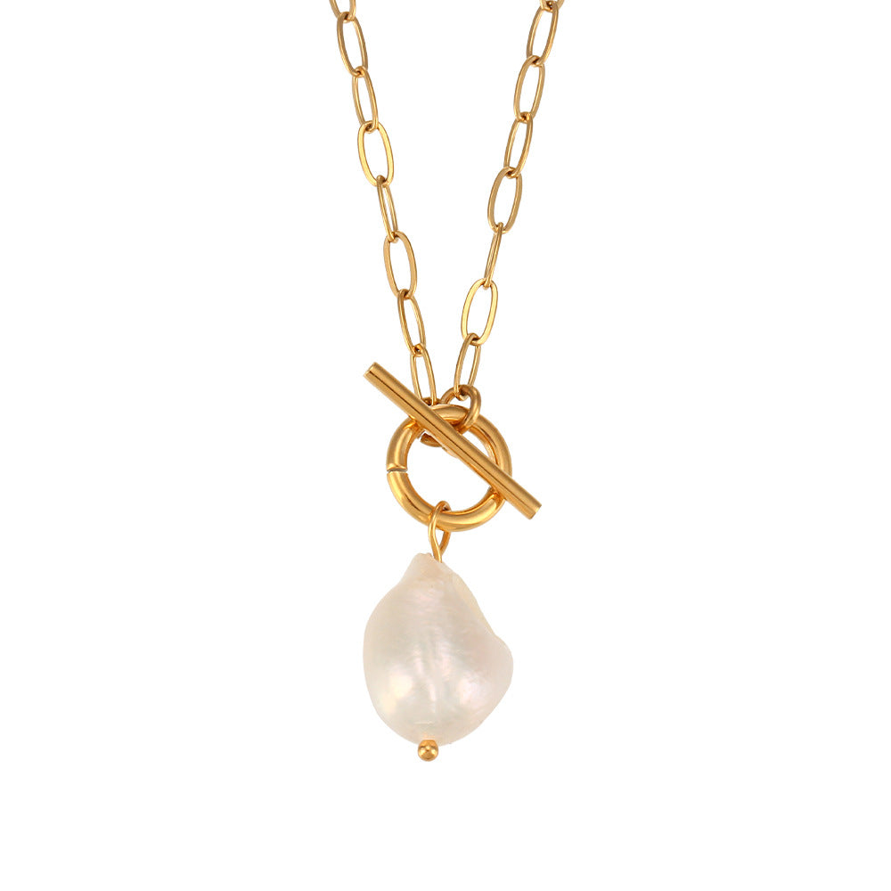 Baroque Freshwater Pearl Chain Necklace