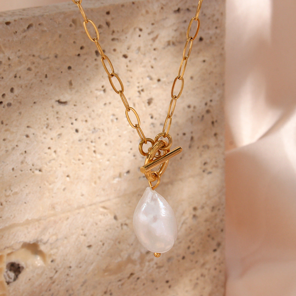 Baroque Freshwater Pearl Chain Necklace